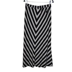 Disney Parks Authentic Original Chevron Print Maxi Skirt Mickey Mouse Logo